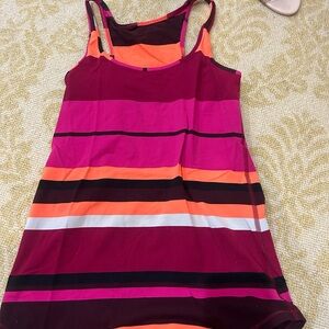 Striped Tank Top in Pink and Orange